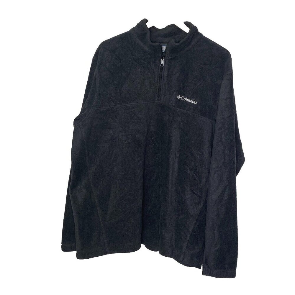 Columbia Men’s Fleece Jacket dark gray long sleeve comfort cozy Size XXL